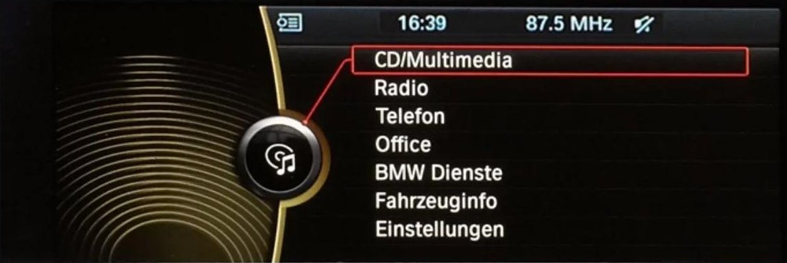 Menú principal del iDrive CIC